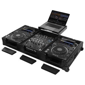 Industrial Board Glide Style Universal Case Fitting Most 12" DJ Mixers and Two Pioneer CDJ-3000