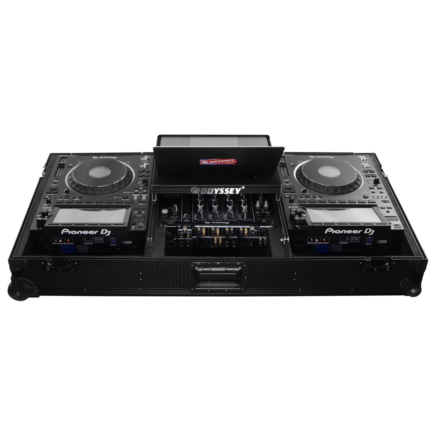 Industrial Board Glide Style Universal Case Fitting Most 12" DJ Mixers and Two Pioneer CDJ-3000 - Image 4