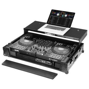 Pioneer DJ DDJ-FLX10 I-Board 1U Flight Case with Glide Style Laptop Platform and Wheels