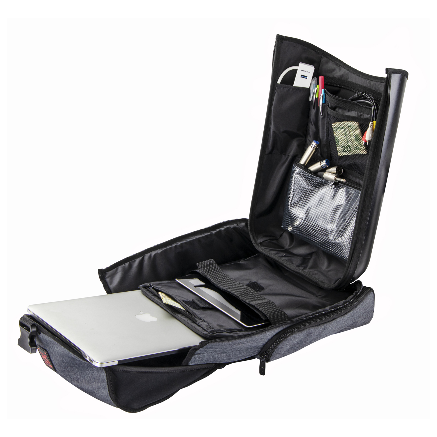 Charcoal Black Hard Shell DJ Backpack - Image 9