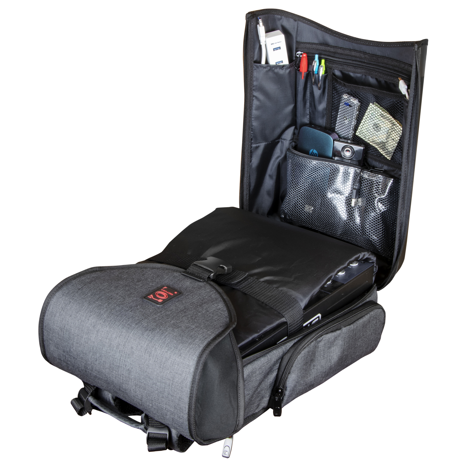 Charcoal Black Hard Shell DJ Backpack - Image 11