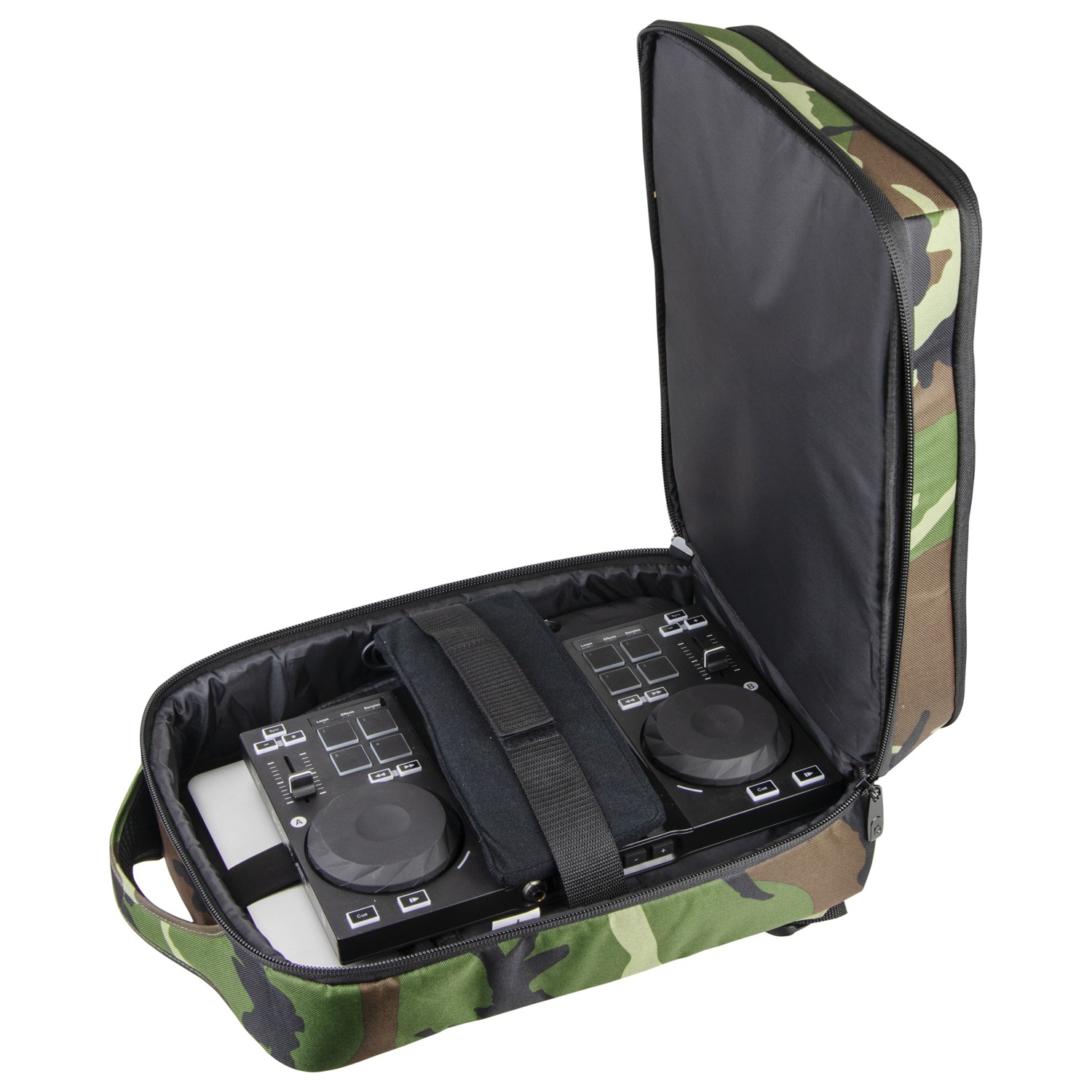 Green Camouflage Compact Premium DJ Backpack - Image 8