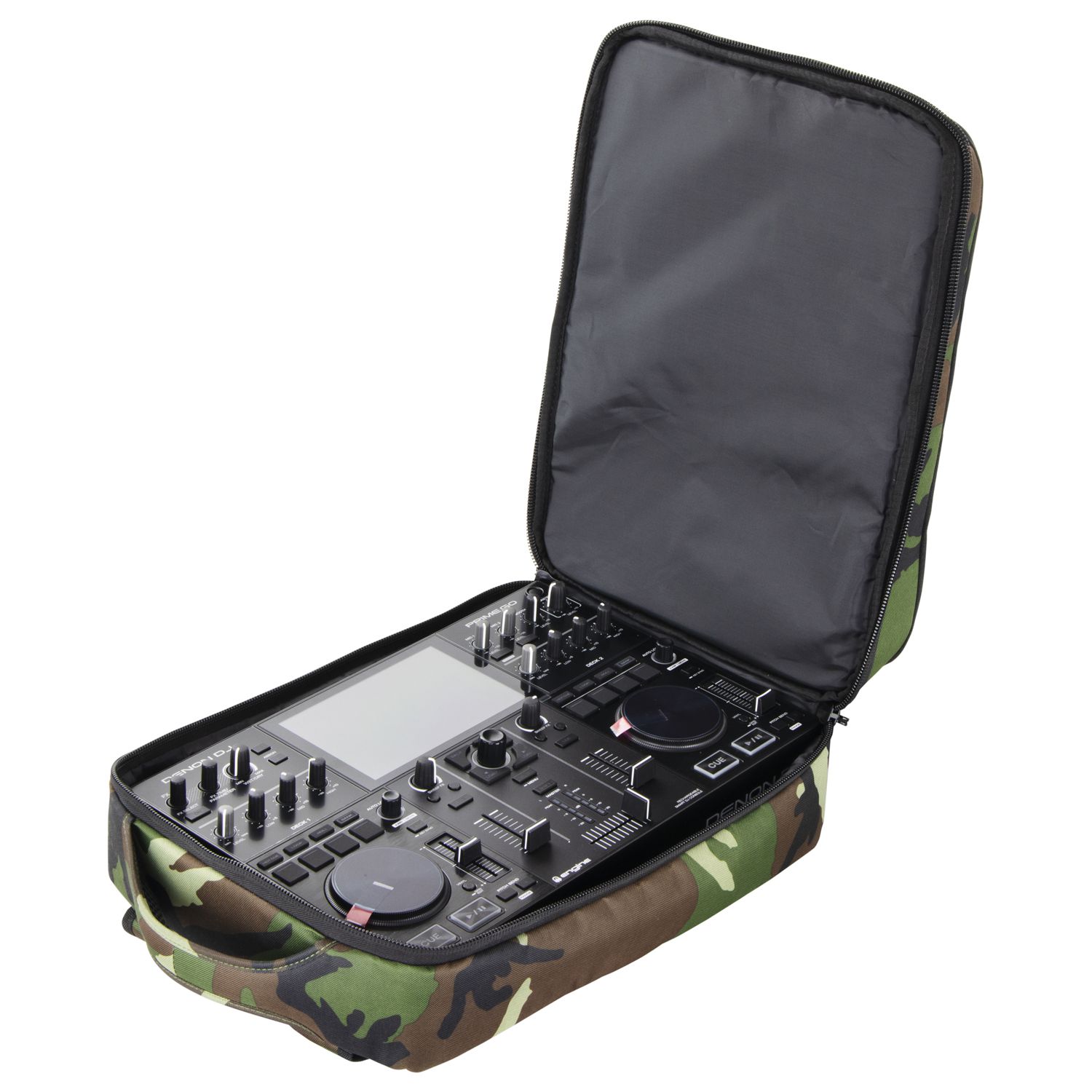 Green Camouflage Compact Premium DJ Backpack - Image 7