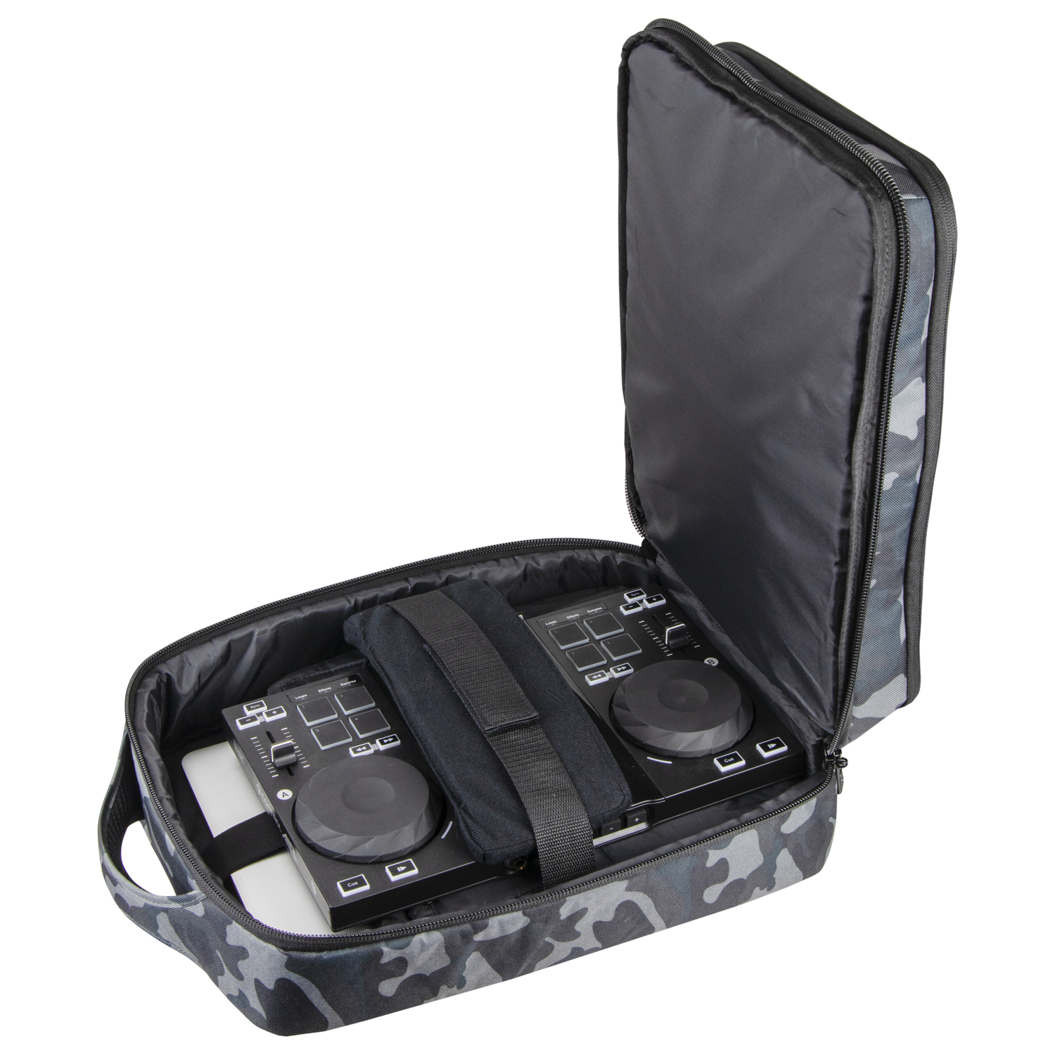 Gray Camouflage Compact Premium DJ Backpack - Image 10