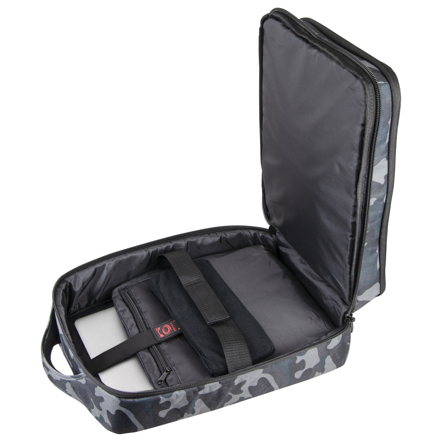 Gray Camouflage Compact Premium DJ Backpack - Image 12