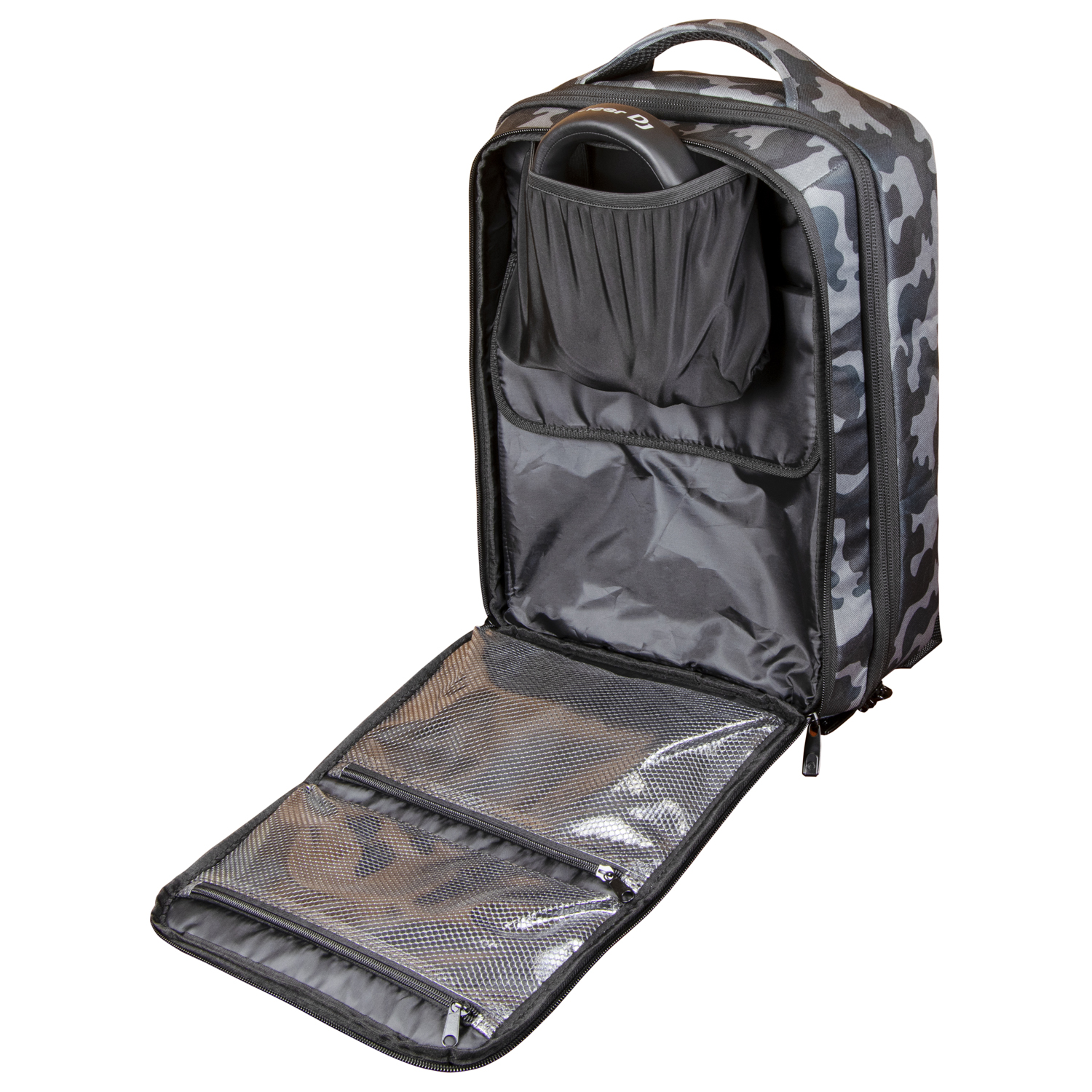 Gray Camouflage Compact Premium DJ Backpack - Image 13