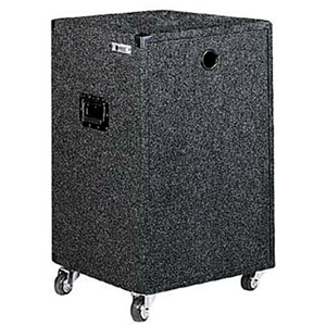 18U Carpet Amp Rack Case with Wheels