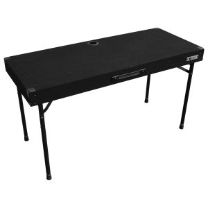 Height Adjustable 48" x 20" Work Surface Carpeted DJ Table