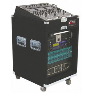 11U Top 12U Bottom CXP Carpeted Combo Rack with Wheels