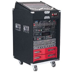 11U Top 14U Bottom CXP Carpeted Combo Rack with Wheels