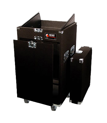 11U Top 16U Bottom CXP Carpet Combo Rack with Wheels