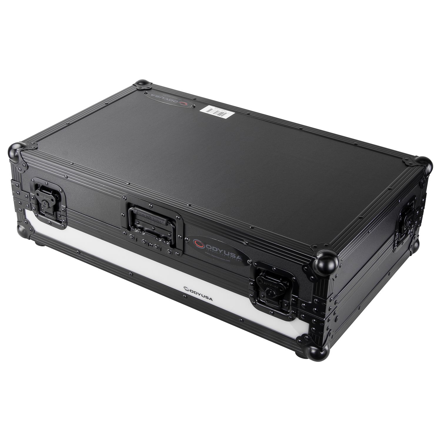 Black Pioneer DDJ-SX / DDJ-SX2 Case with 1U Rack Space LED panel and Glide Platform - Image 9