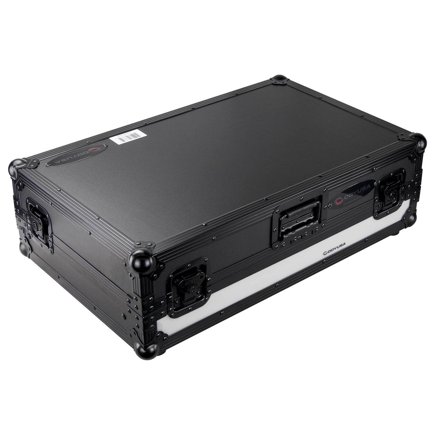 Black Pioneer DDJ-SX / DDJ-SX2 Case with 1U Rack Space LED panel and Glide Platform - Image 11