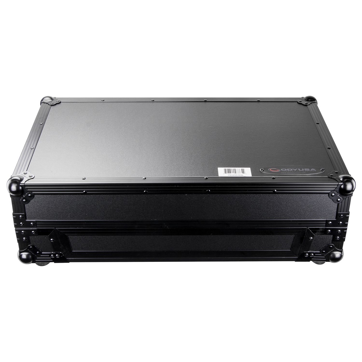 Black Pioneer DDJ-SX / DDJ-SX2 Case with 1U Rack Space LED panel and Glide Platform - Image 12