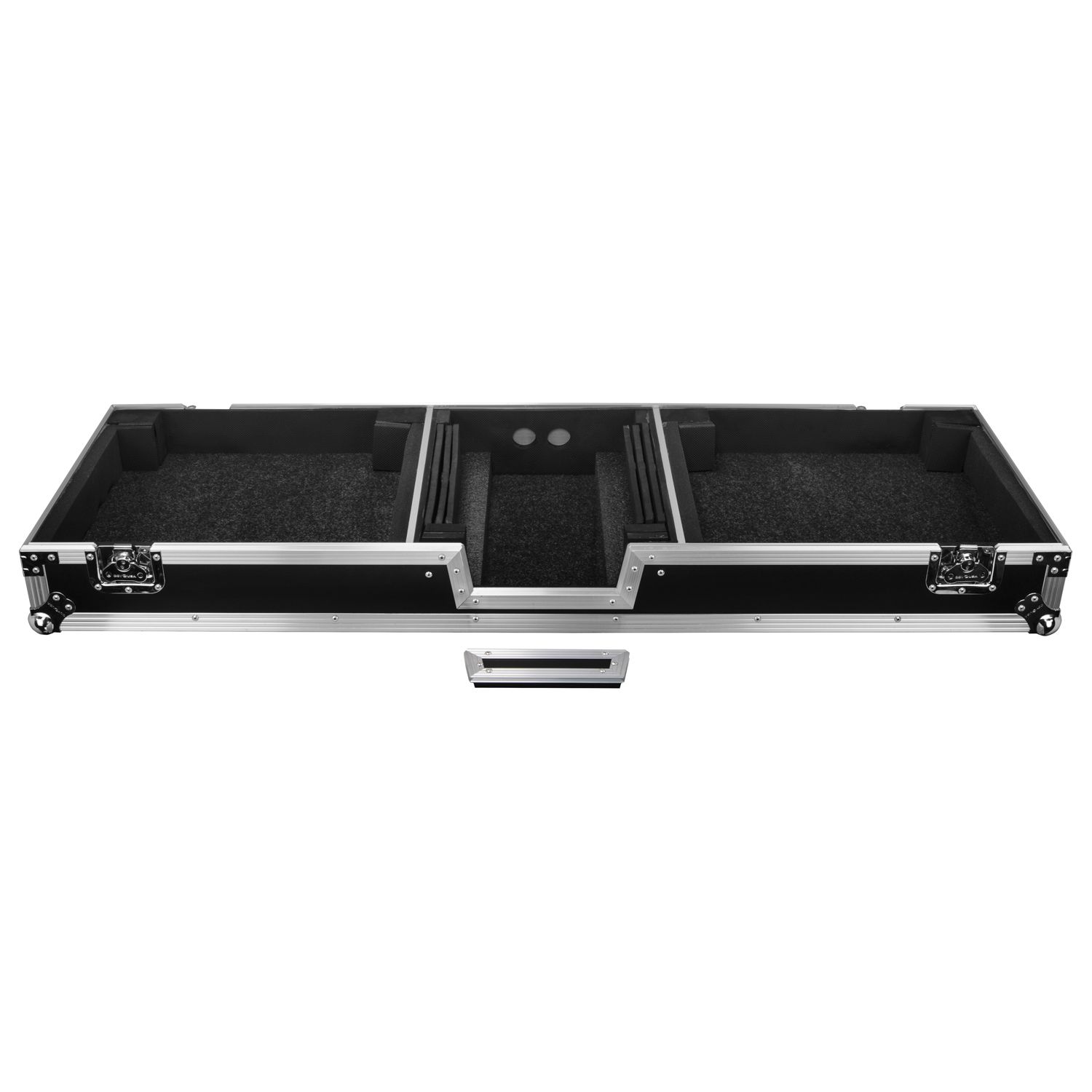 12" Format DJ Mixer and Two Turntables in Standard Position DJ Coffin Case with Wheels - Image 2