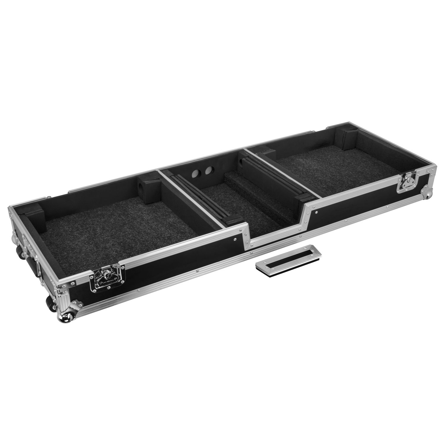 12" Format DJ Mixer and Two Turntables in Standard Position DJ Coffin Case with Wheels - Image 3