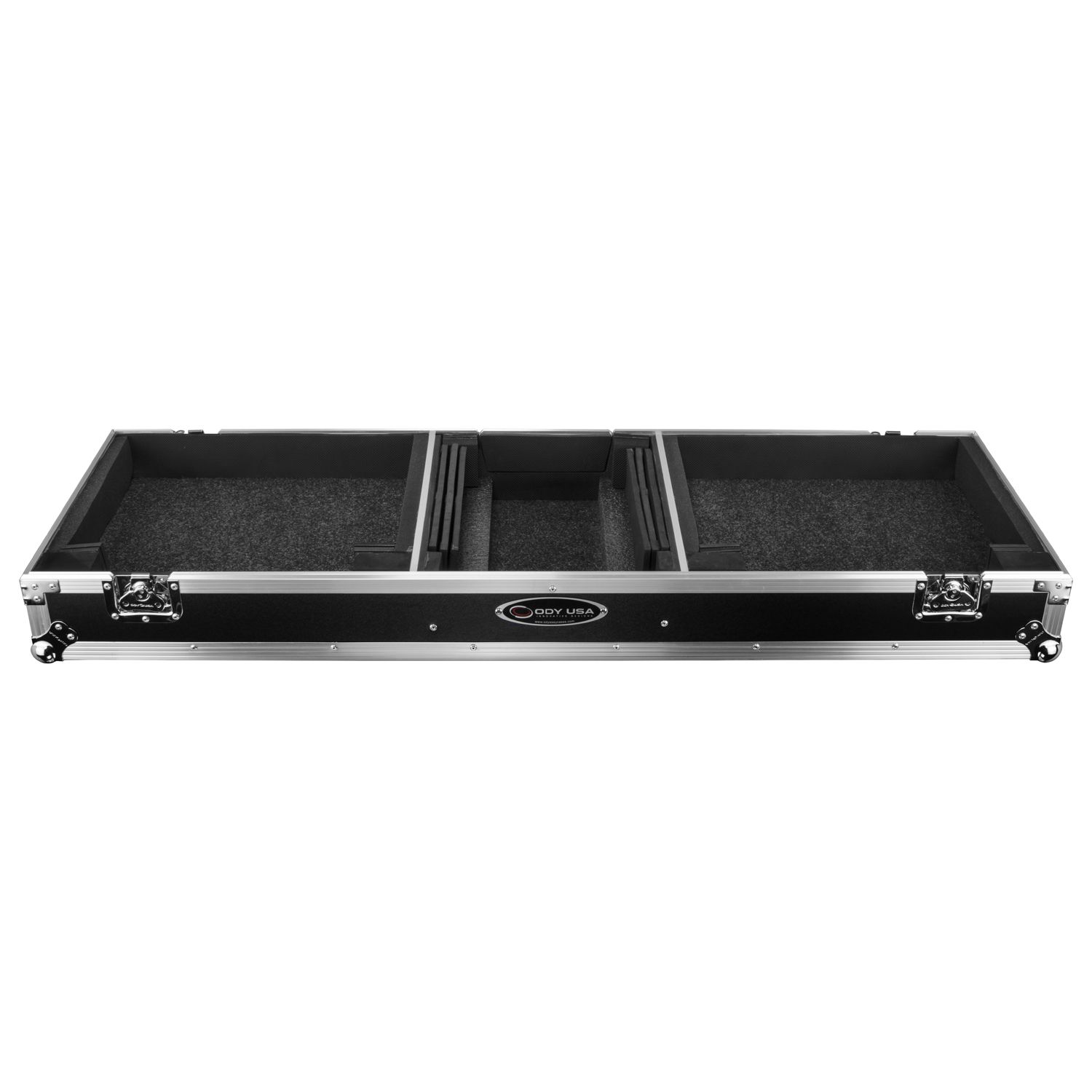 12" Format DJ Mixer and Two Turntables in Standard Position DJ Coffin Case with Wheels - Image 4