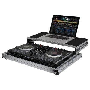 Low Profile Numark NS6II Case with Glide Platform