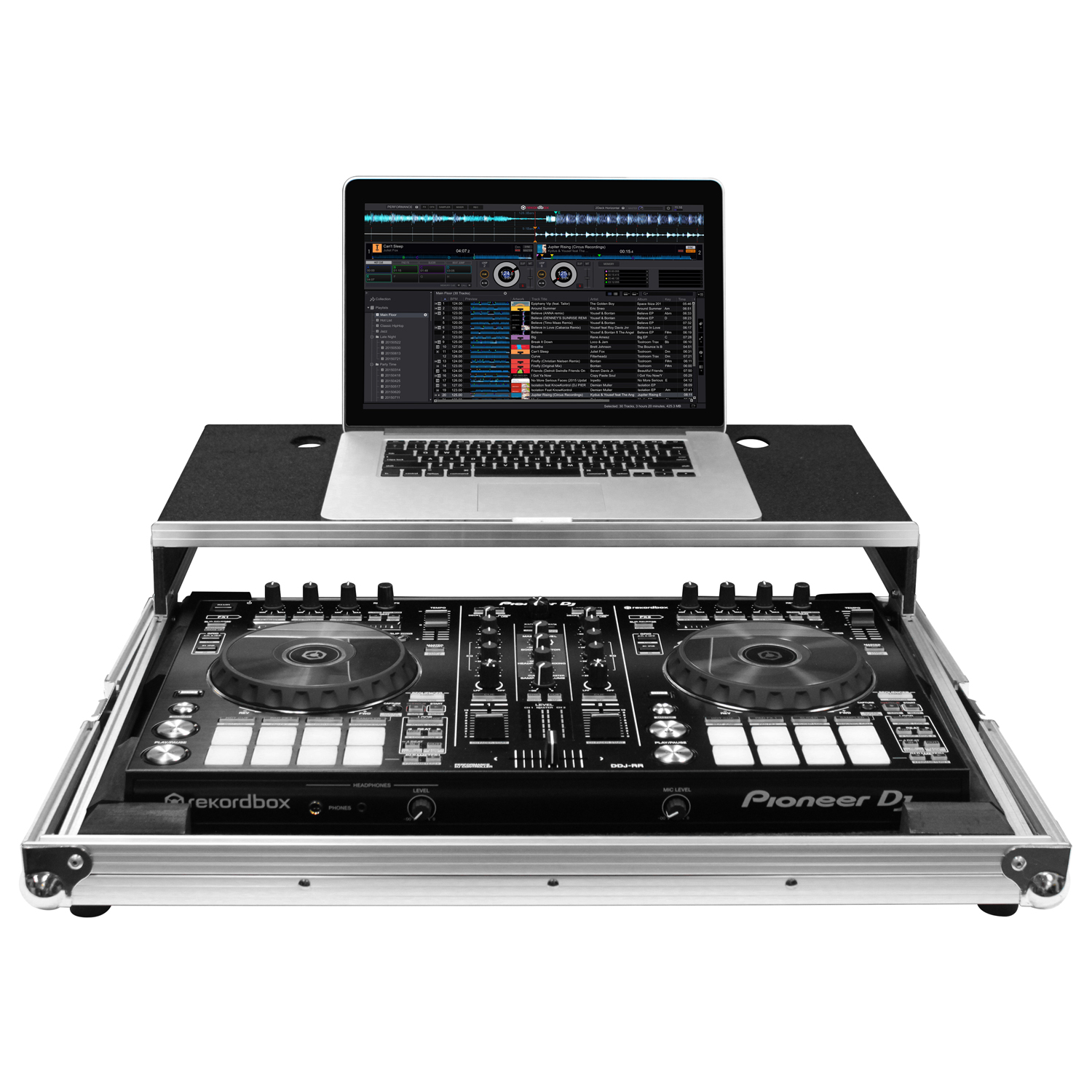 Low Profile Pioneer DDJ-RR / DDJ-SR / DDJ-SR2 Flight Case with Glide Platform - Image 2