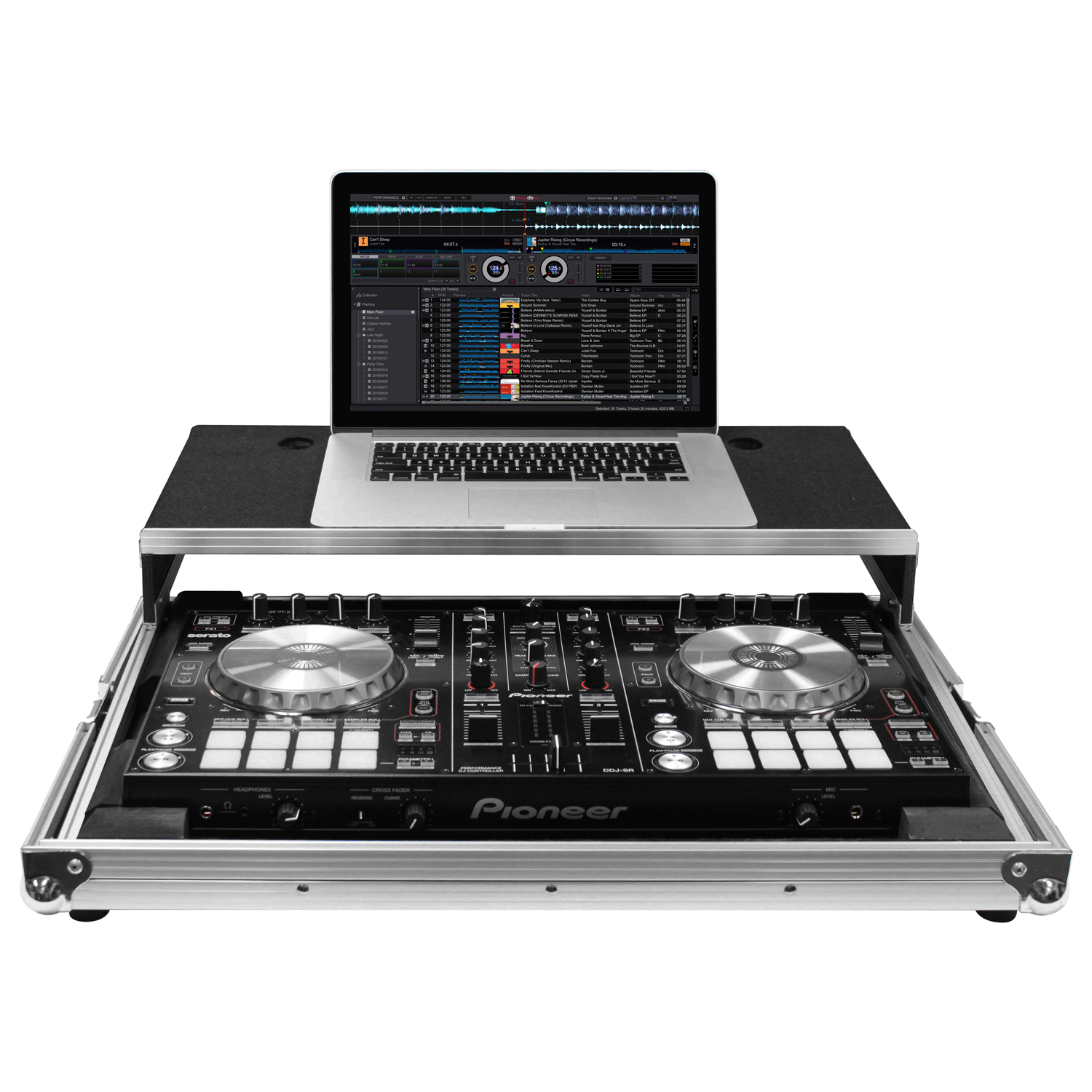 Low Profile Pioneer DDJ-RR / DDJ-SR / DDJ-SR2 Flight Case with Glide Platform - Image 12