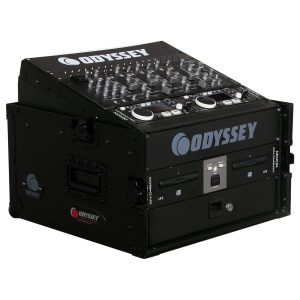 Black 10U Top Slanted 4U Vertical Pro Combo Rack