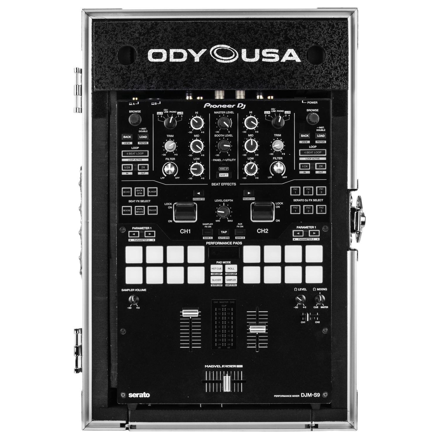 Universal 10-inch Format Extra Deep Silver Diamond Plated DJ Mixer Case - Image 5