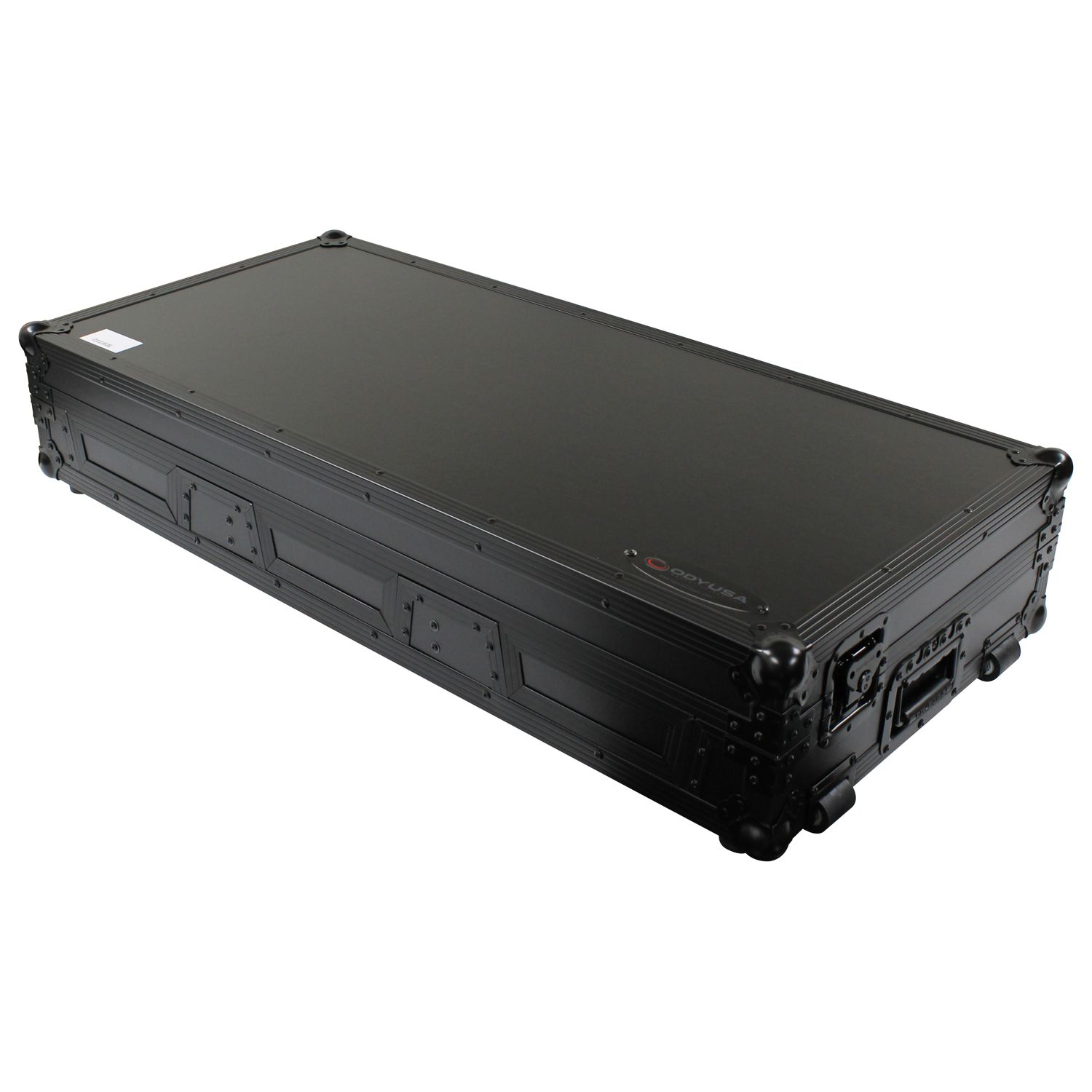 Black 12" Format DJ Mixer and Two Large Format Media Players Coffin Flight Case with Extra Deep Rear Compartment - Image 4
