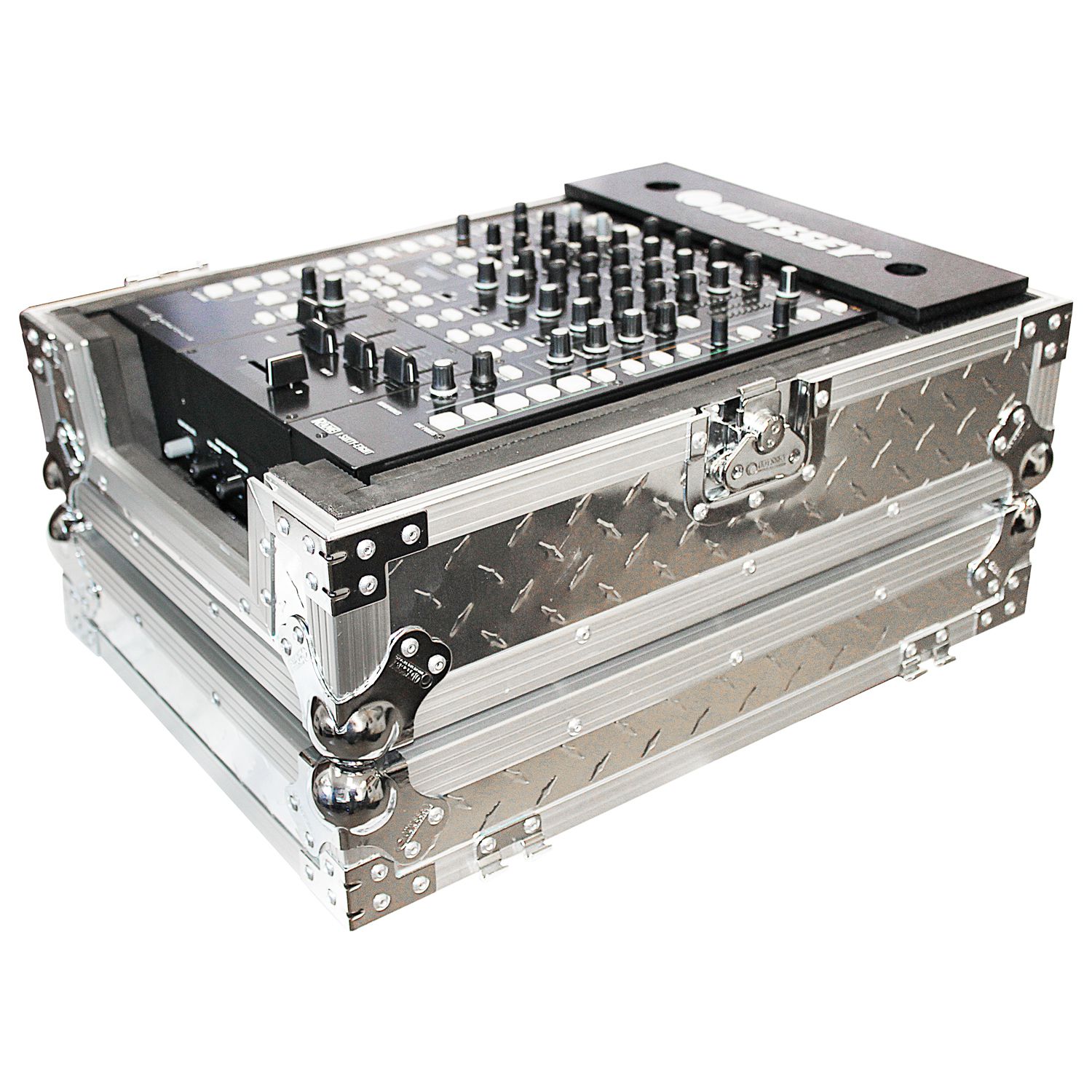 Odyssey Silver Diamond Plated Universal 12" Format DJ Mixer Flight Case