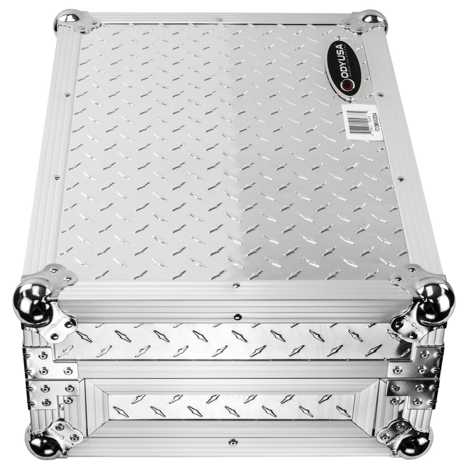 Odyssey Universal 12" Format Silver Diamond Plated DJ Mixer Case with Extra Deep Rear Cable Compartment - Image 12