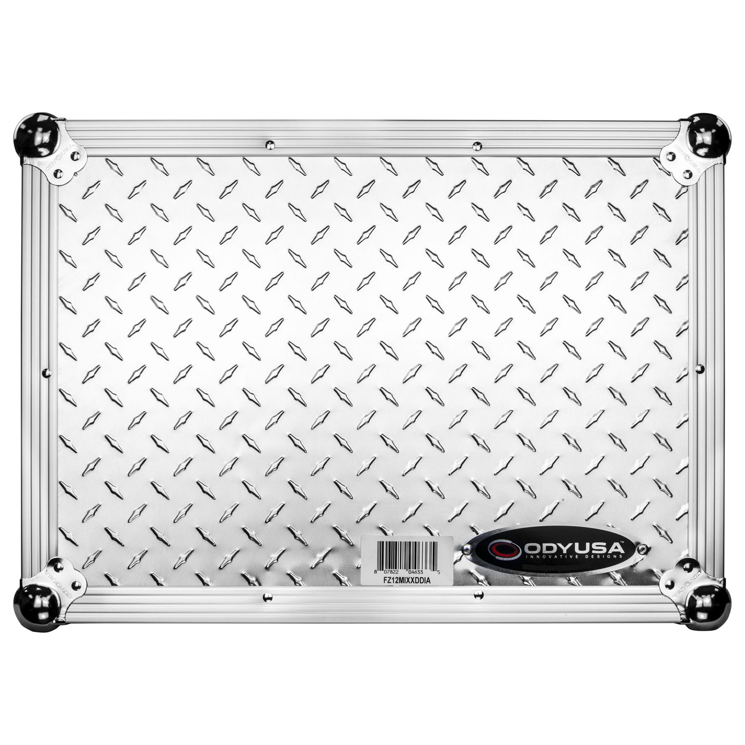 Odyssey Universal 12" Format Silver Diamond Plated DJ Mixer Case with Extra Deep Rear Cable Compartment - Image 14