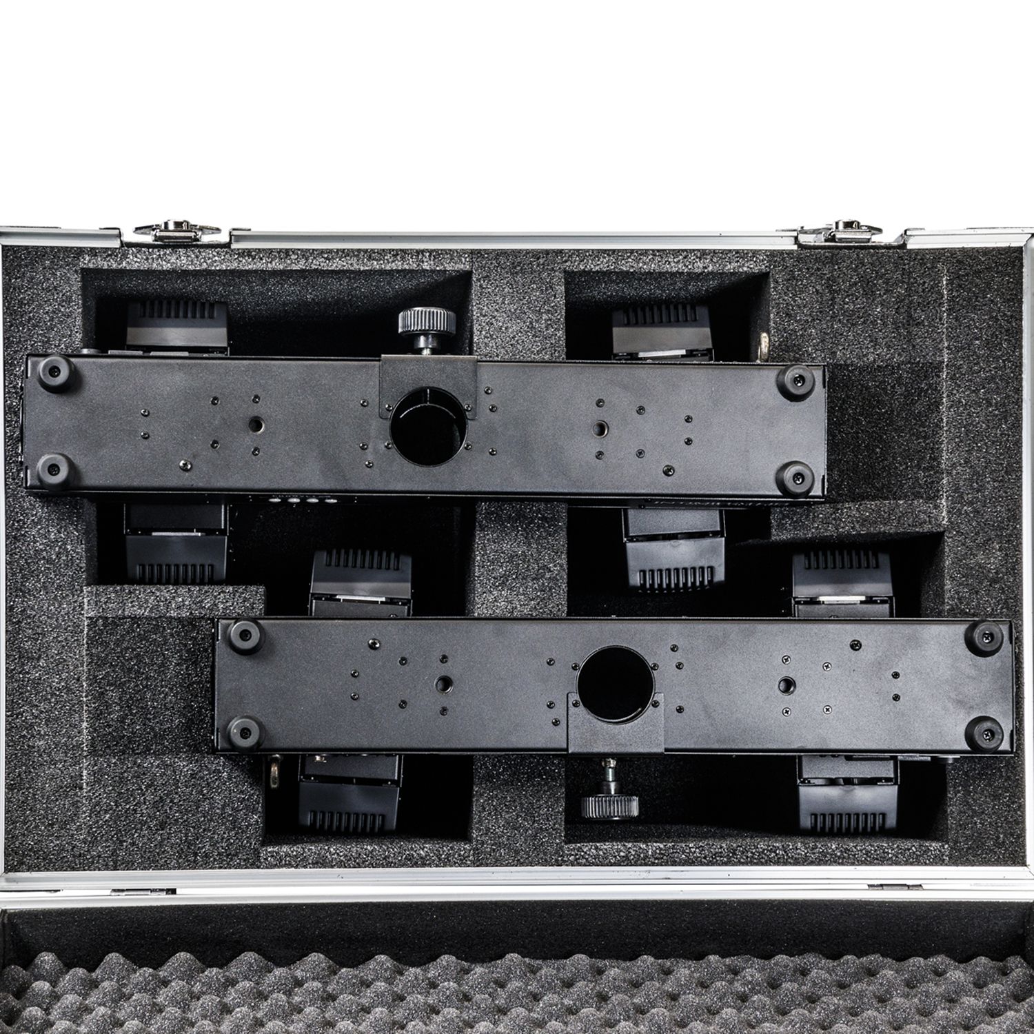 Dual Chauvet Intimidator Spot Duo 155 Flight Case with Pullout Handle and Wheels - Image 4