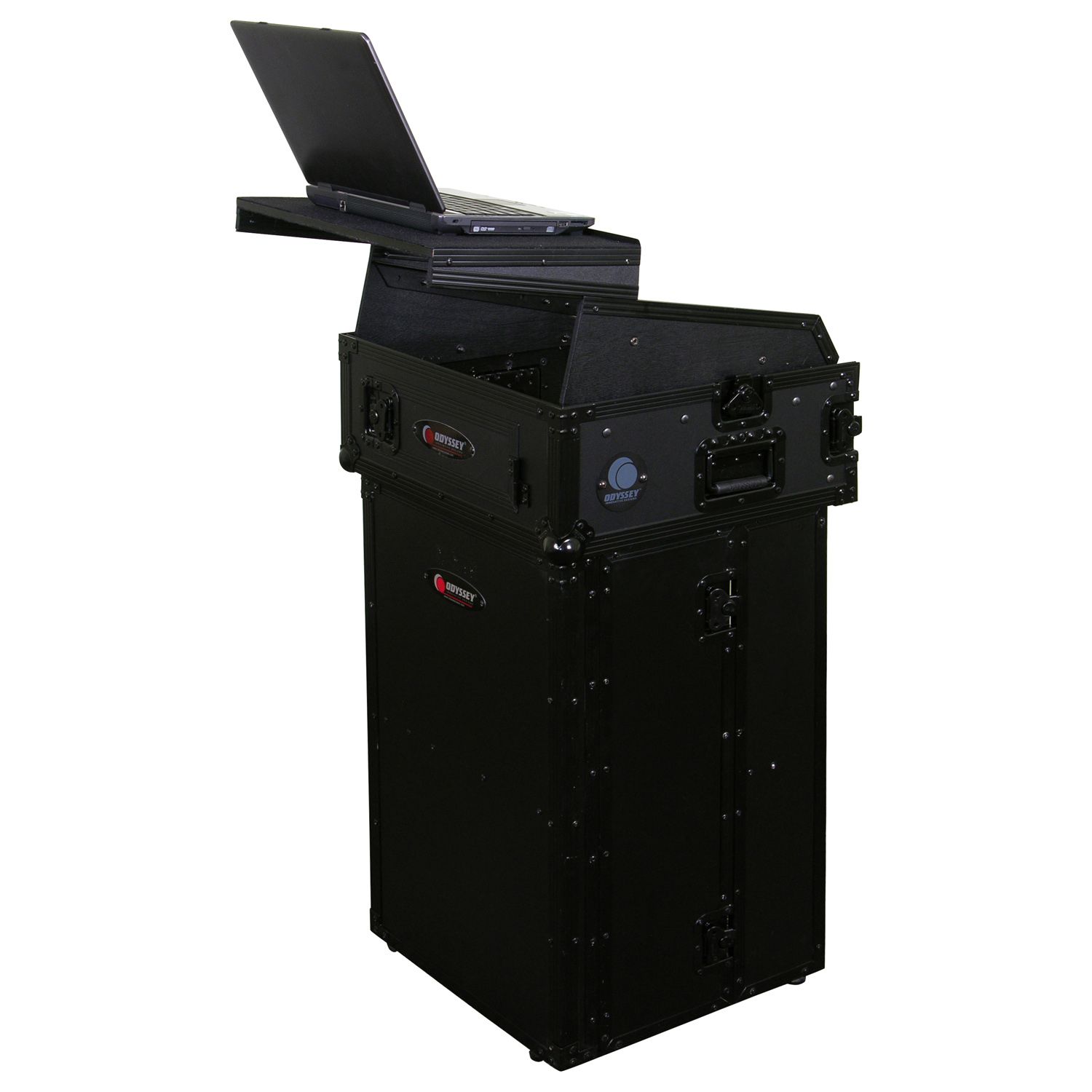 19" Wide x 30" Tall Black DJ Fold-out Stand - Image 5