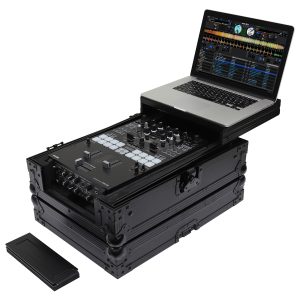 Black 10" Format DJ Mixer Case with Extra Deep Rear Compartment