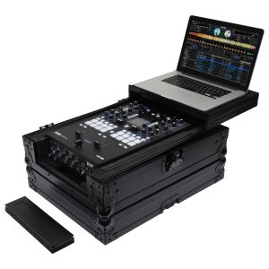 Black 12" Format DJ Mixer Case with Extra Deep Rear Compartment