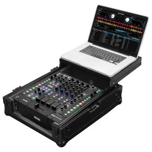 Black Rane Sixty-Four 12" Mixer Flight Case with Glide Platform