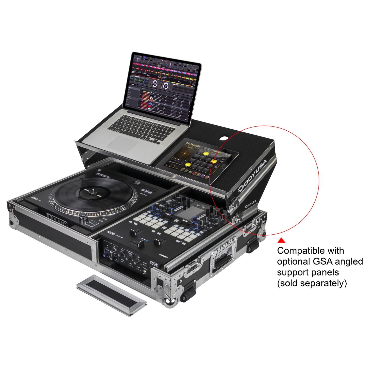 Reversible Compact Rane Twelve and Rane Seventy / Seventy-Two Battle DJ Coffin Flight Case with Glide Platform - Image 18