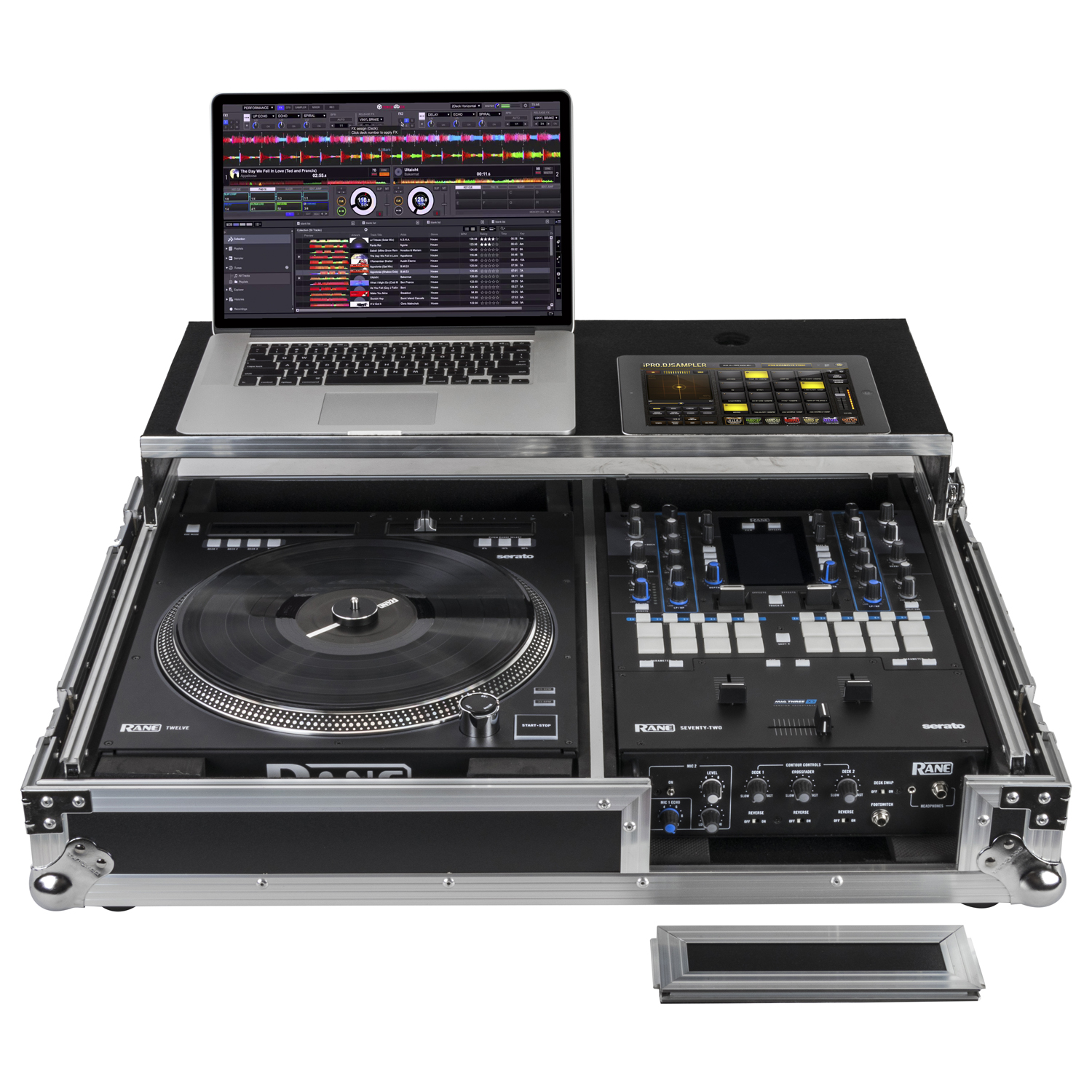 Reversible Compact Rane Twelve and Rane Seventy / Seventy-Two Battle DJ Coffin Flight Case with Glide Platform - Image 2