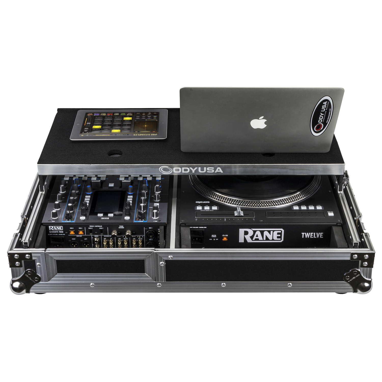 Reversible Compact Rane Twelve and Rane Seventy / Seventy-Two Battle DJ Coffin Flight Case with Glide Platform - Image 4