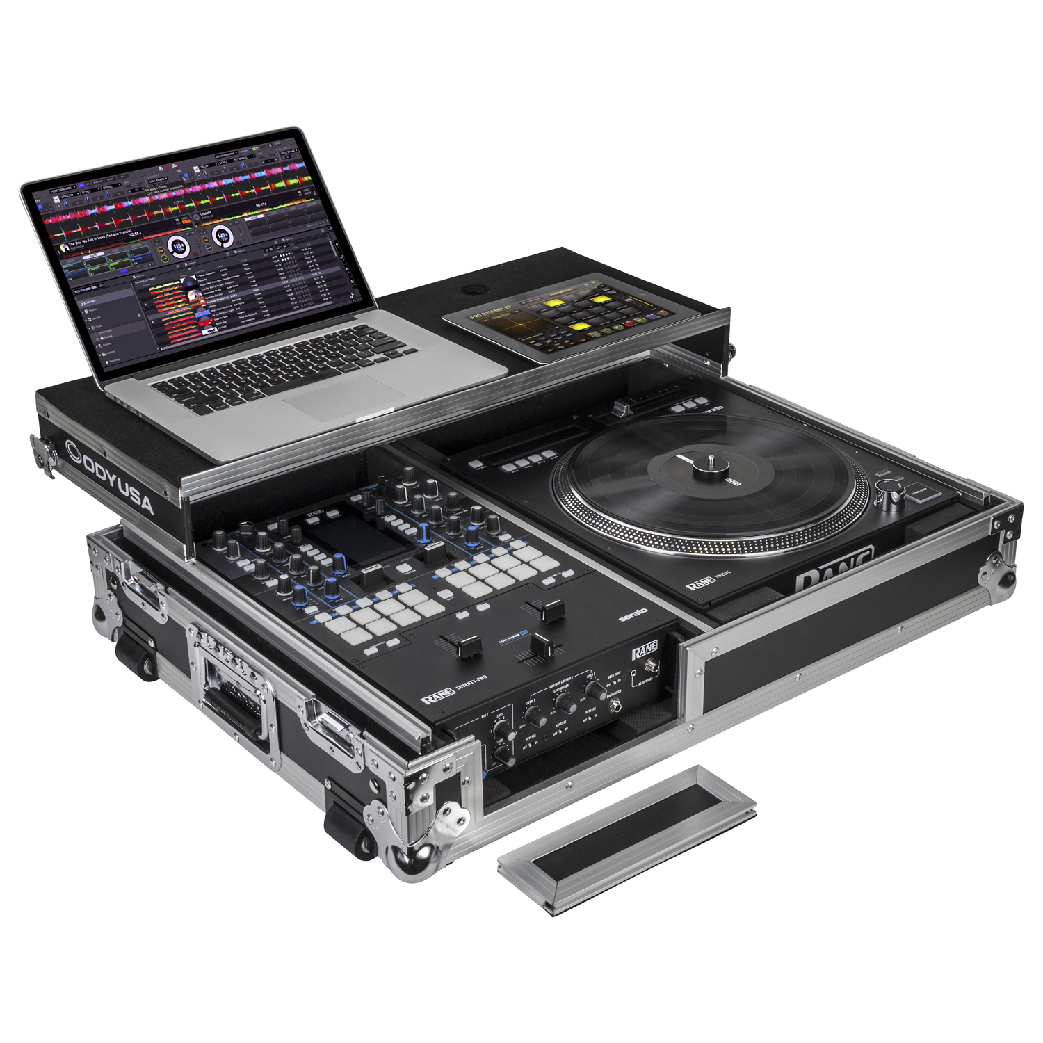 Reversible Compact Rane Twelve and Rane Seventy / Seventy-Two Battle DJ Coffin Flight Case with Glide Platform - Image 9
