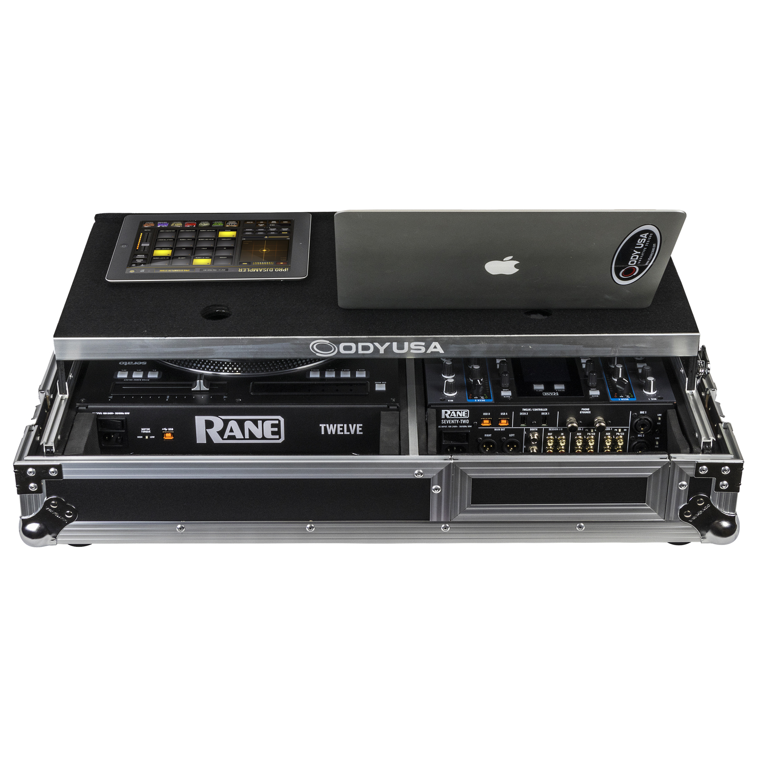 Reversible Compact Rane Twelve and Rane Seventy / Seventy-Two Battle DJ Coffin Flight Case with Glide Platform - Image 10
