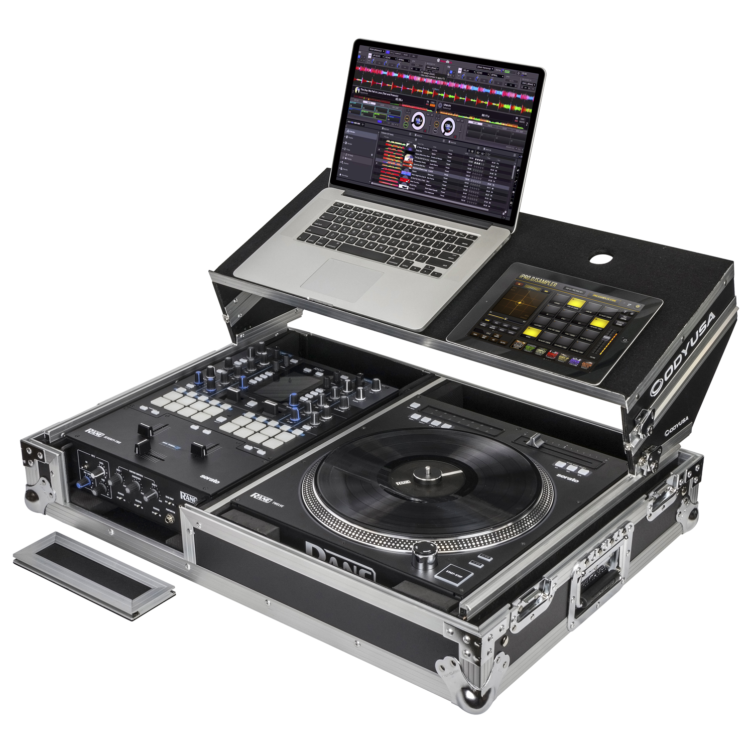 Reversible Compact Rane Twelve and Rane Seventy / Seventy-Two Battle DJ Coffin Flight Case with Glide Platform - Image 19