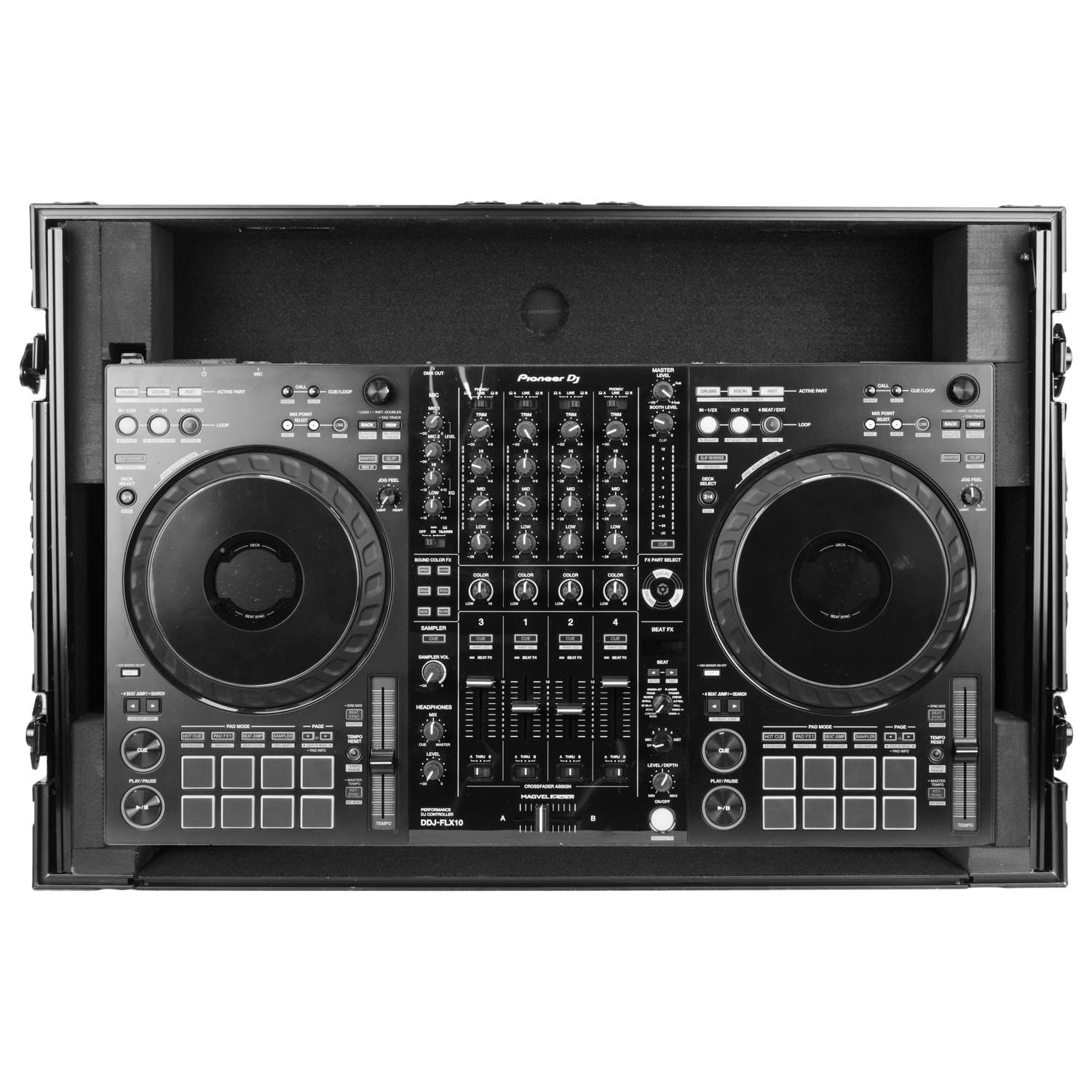 Odyssey Black Label DDJ-FLX10 1U Flight Case with Glide Style Laptop Platform and Wheels - Image 4
