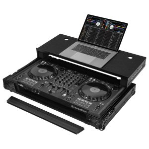 Pioneer DDJ-FLX6 ATA Flight Case in Black with Glide Laptop Platform