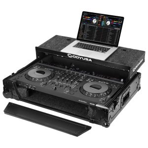 AlphaTheta DDJ-GRV6 1U Case in Black with Patented Glide Platform and Corner Wheels