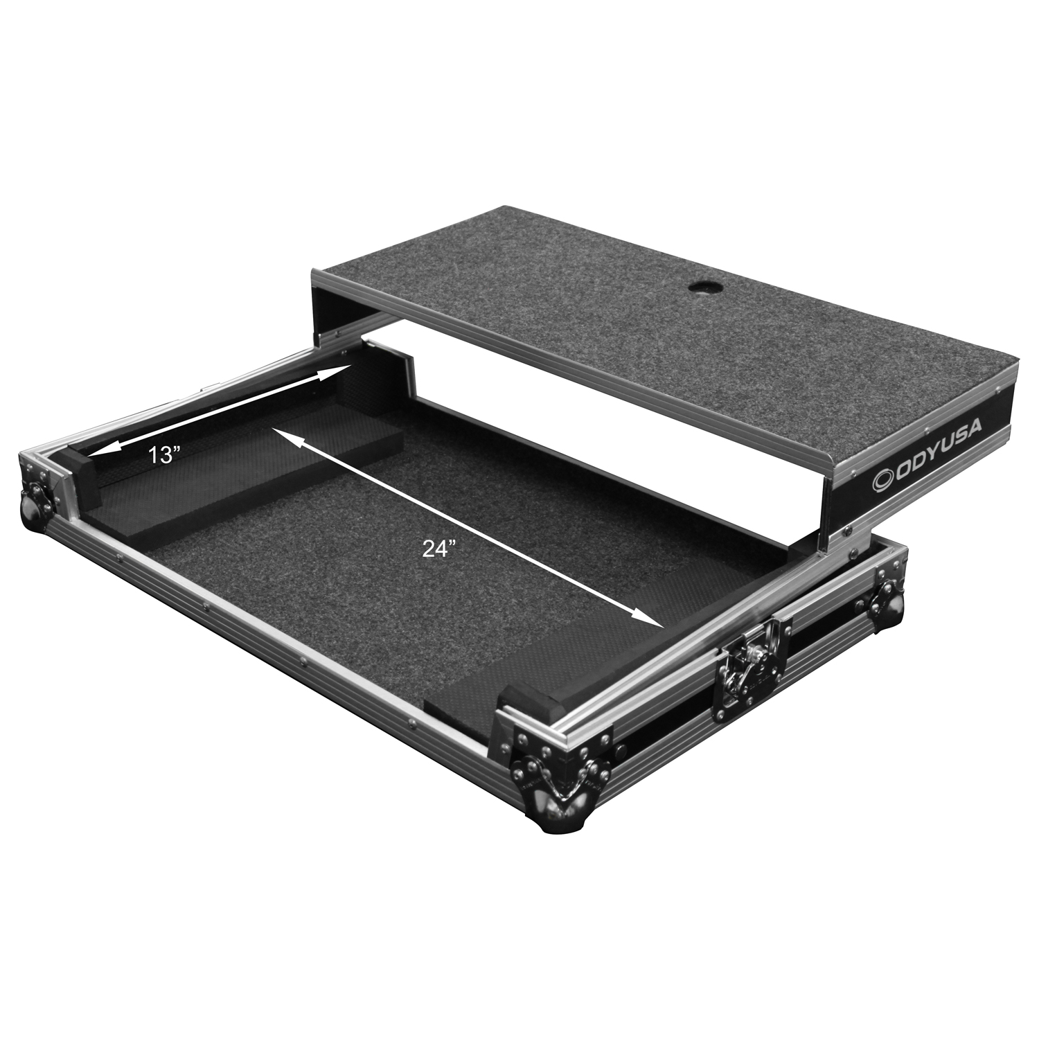 Universal Larger Medium / Large Size DJ Controller Flight Case with Glide Platform - Image 2