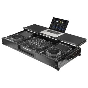 Odyssey Glide Style Black Label DJ Coffin Flight Case with Wheels for DJM-A9 and CDJ-3000 or Similar Size Gear