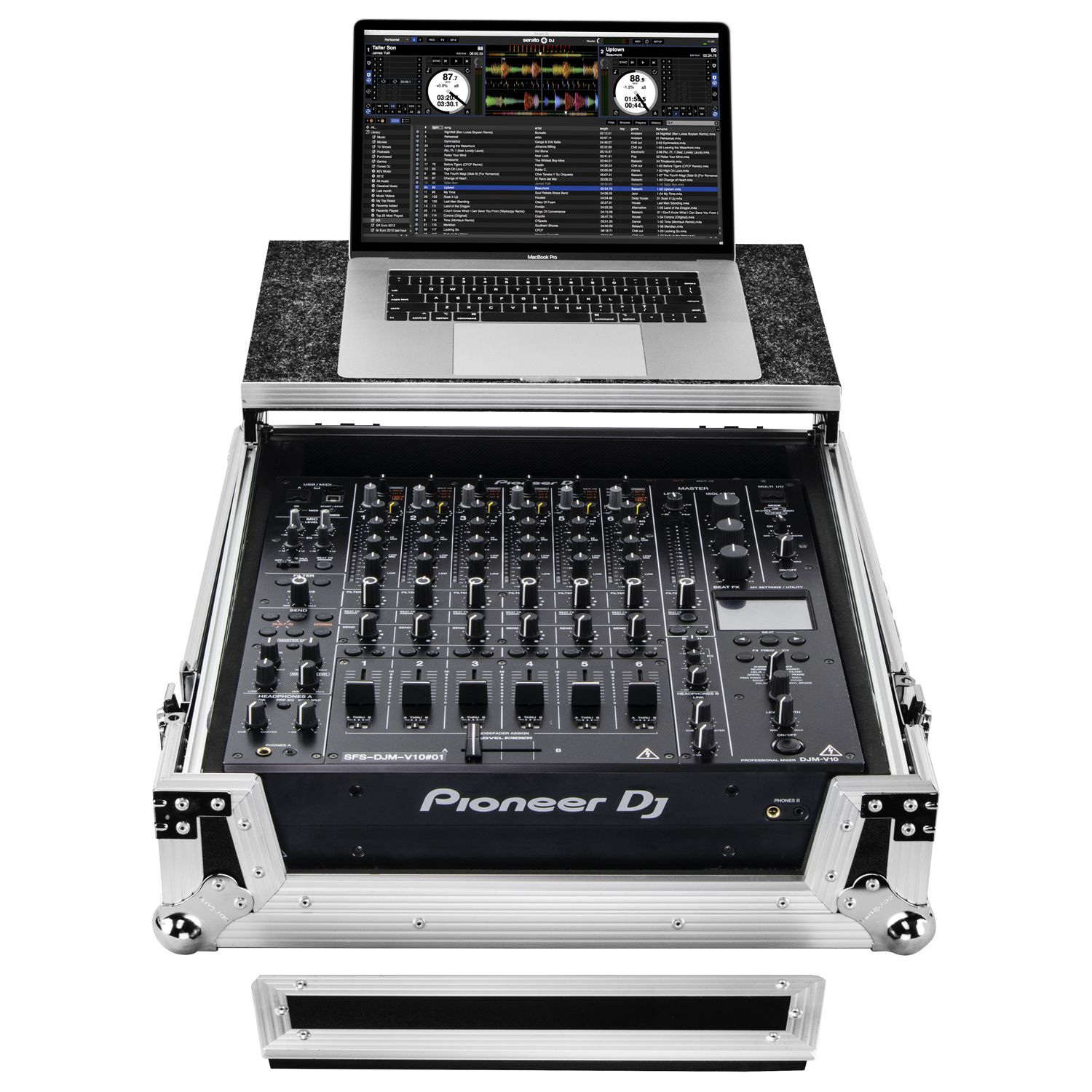 Pioneer DJM-V10 ATA Flight Case with Glide Laptop Platform - Image 2