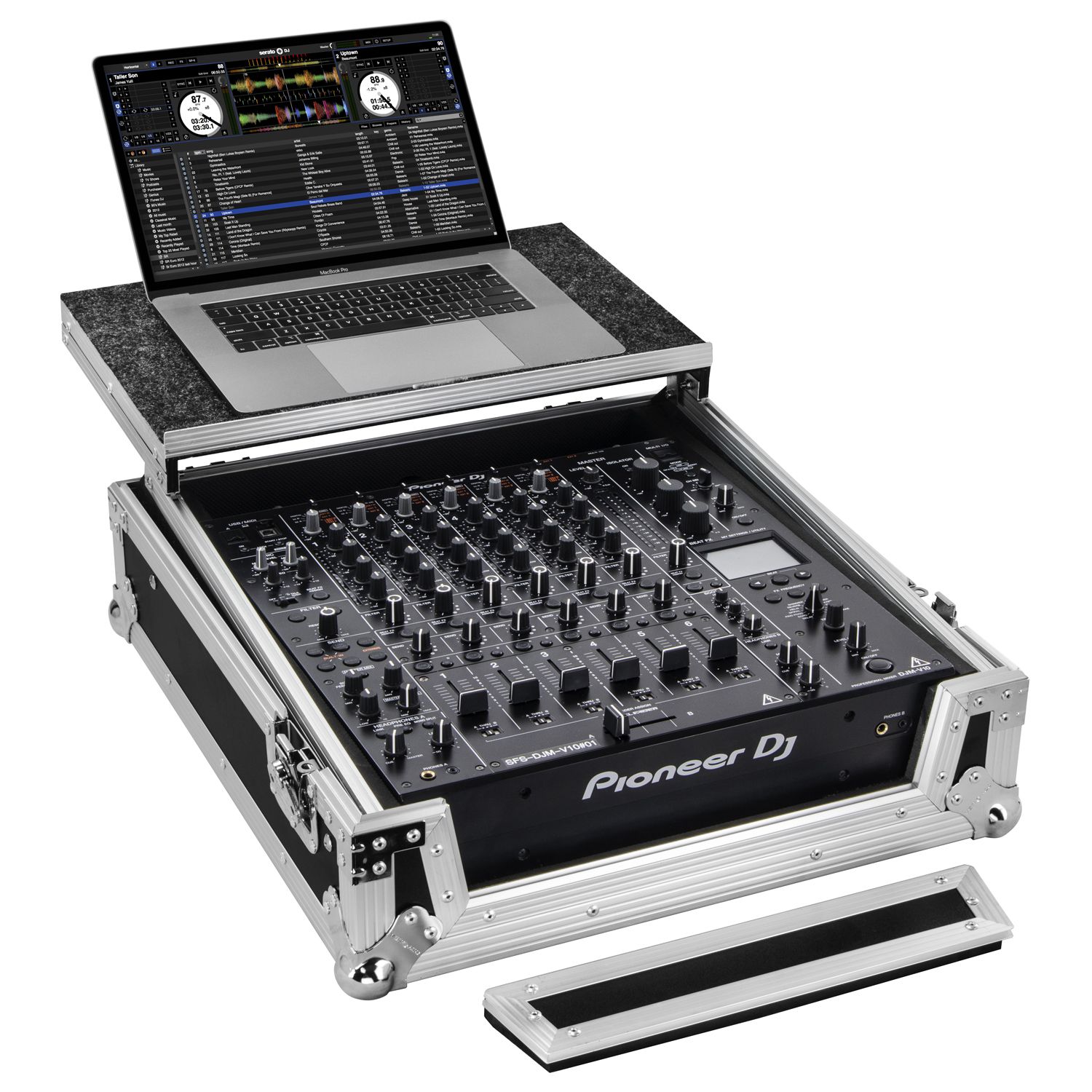 Pioneer DJM-V10 ATA Flight Case with Glide Laptop Platform - Image 3