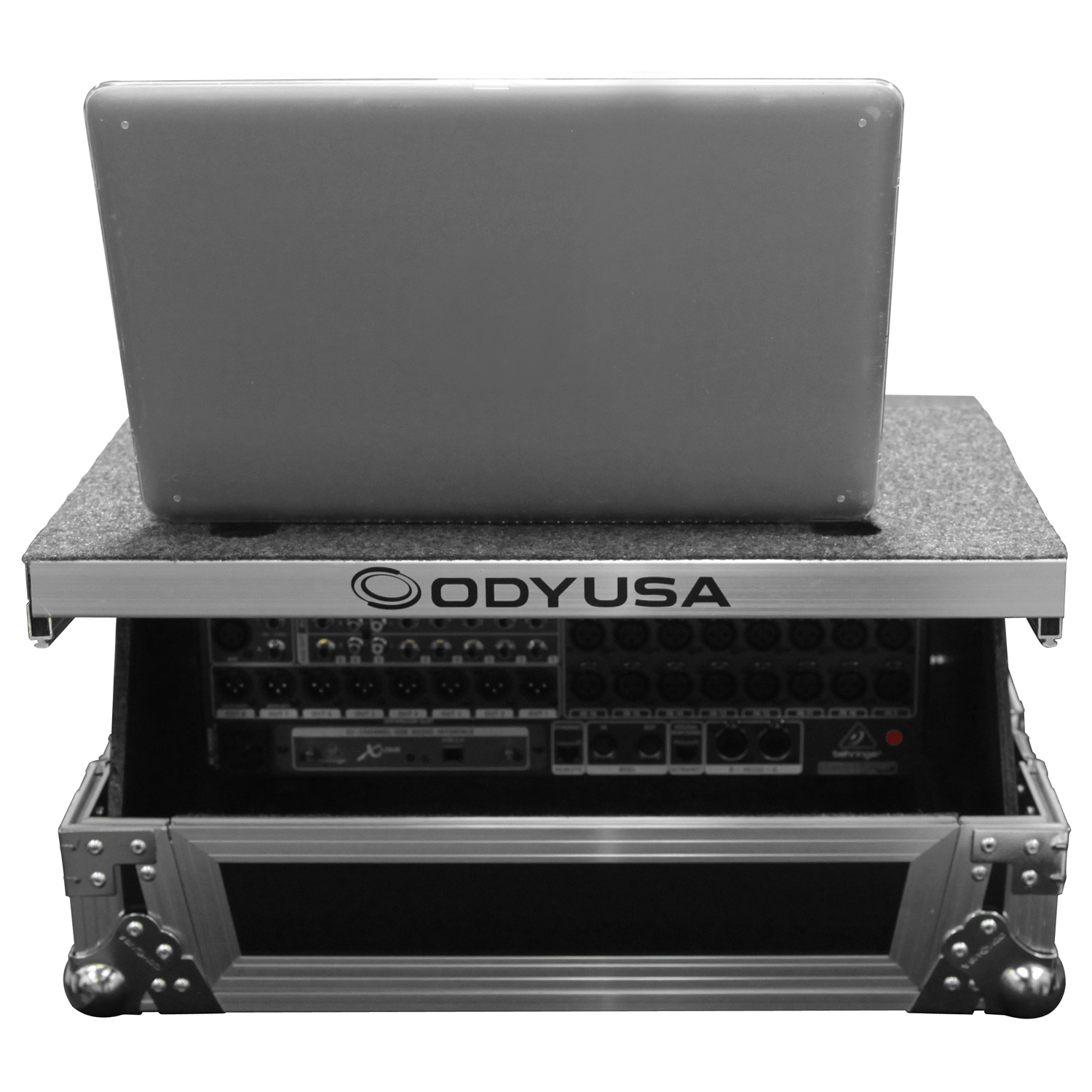 Universal 13U Rack Mountable Mixer Flight Case with Glide Platform - Image 5