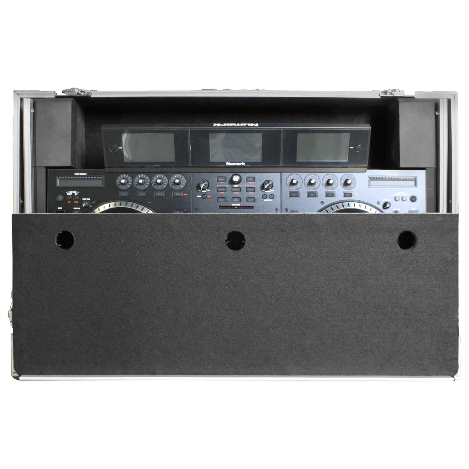 Numark NS7 / NS7II / NS7III Flight Case with 1U Rack Space and Glide Platform - Image 5